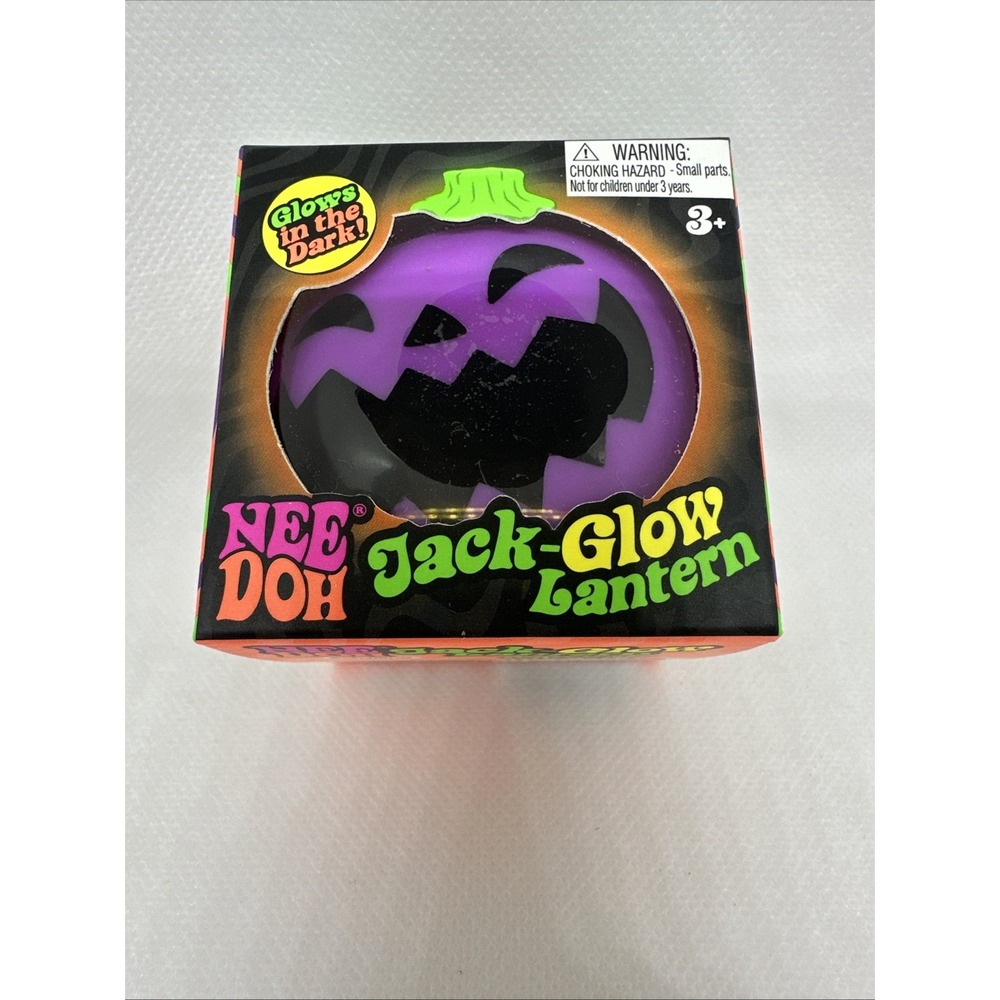 NEE DOH Jack-Glow Lantern~ New! Purple "Glow In The Dark" Halloween Pumpkin